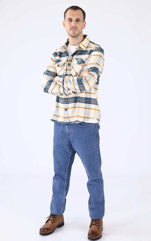 La Canadienne Chemise Coton Rayures Bleu