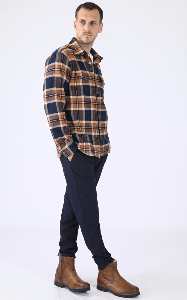 La Canadienne Chemise Coton Rayures Marron