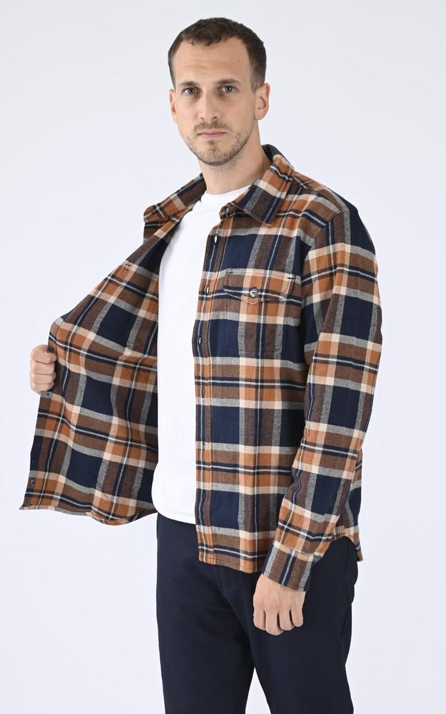 La Canadienne Chemise Coton Rayures Marron