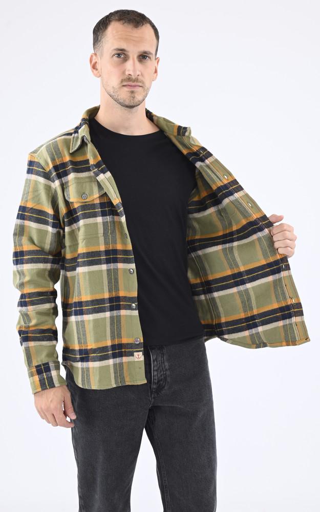 La Canadienne Chemise Coton Rayures Vert