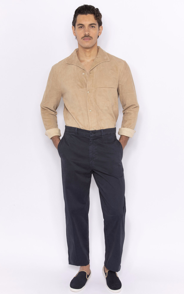 La Canadienne Chemise Cuir Velours Beige