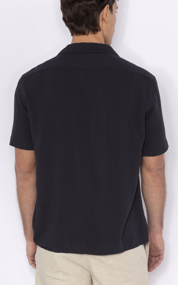 La Canadienne Chemise Manches Courtes Bleu Marine