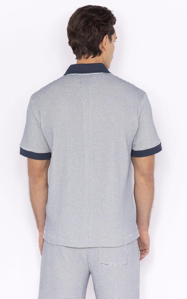 La Canadienne Chemise Manches Courtes Coton Bleu