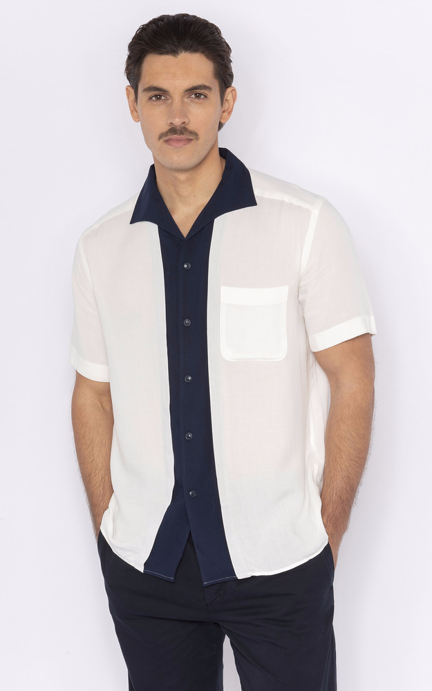 la canadienne Chemise manches courtes écru