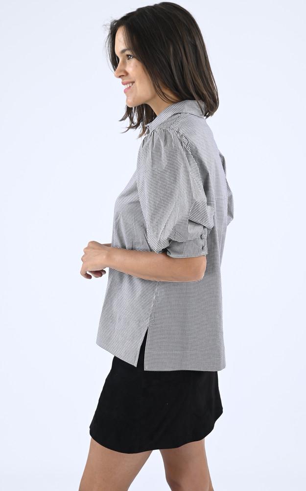 La Canadienne Chemise Manches Courtes Noire