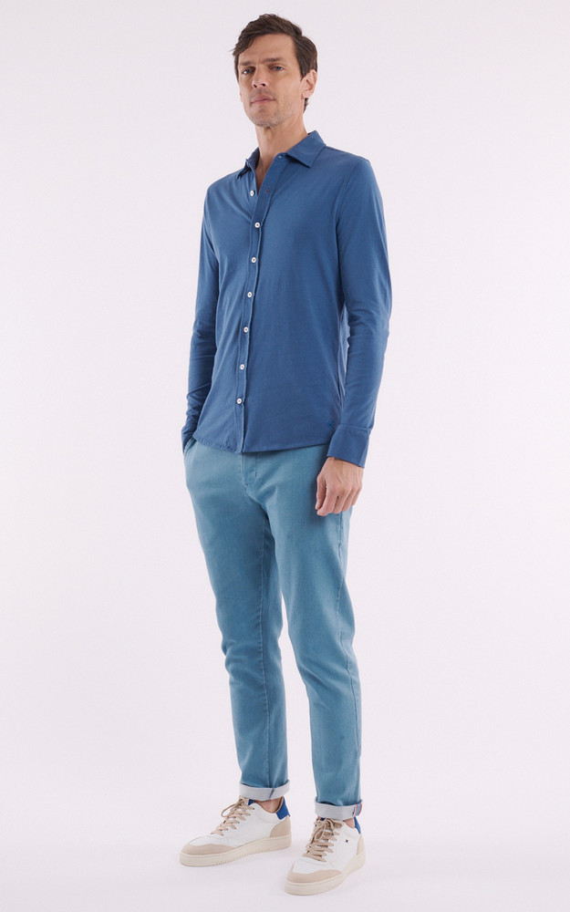 La Canadienne Chemise Manches Longues Bleu