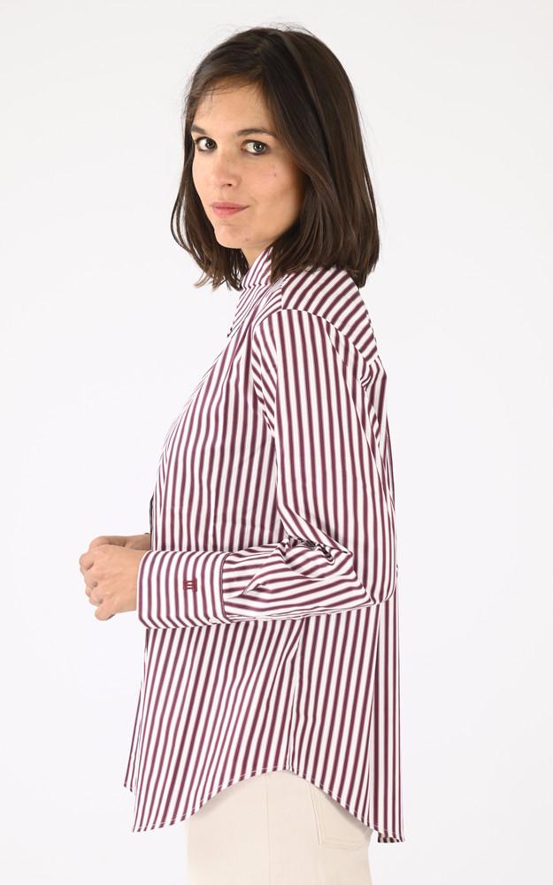 La Canadienne Chemise Rayures Clarisse Bordeaux