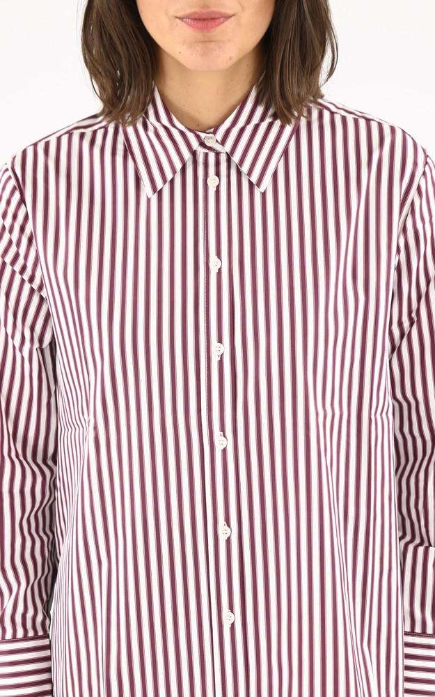 La Canadienne Chemise Rayures Clarisse Bordeaux