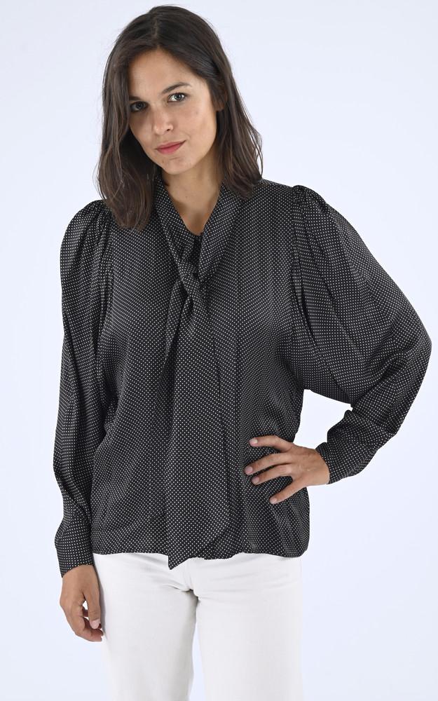 la canadienne Chemisier à pois noir