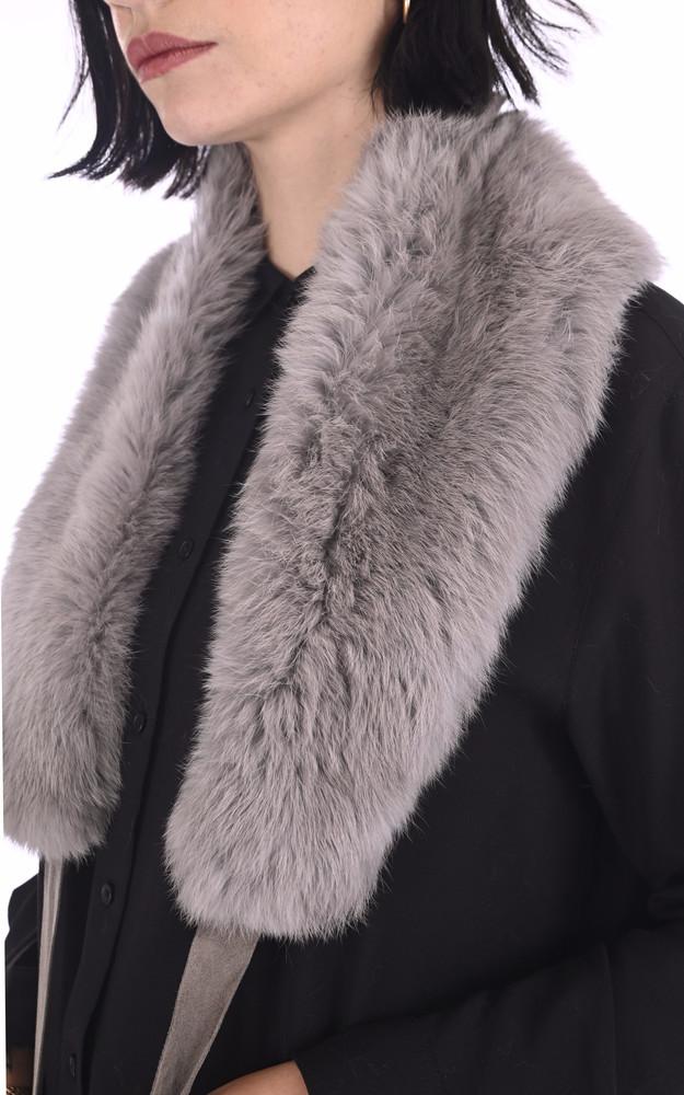 La Canadienne Col En Fourrure Grise