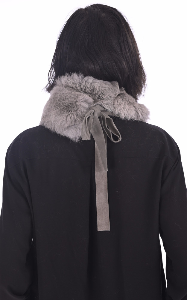 La Canadienne Col En Fourrure Grise