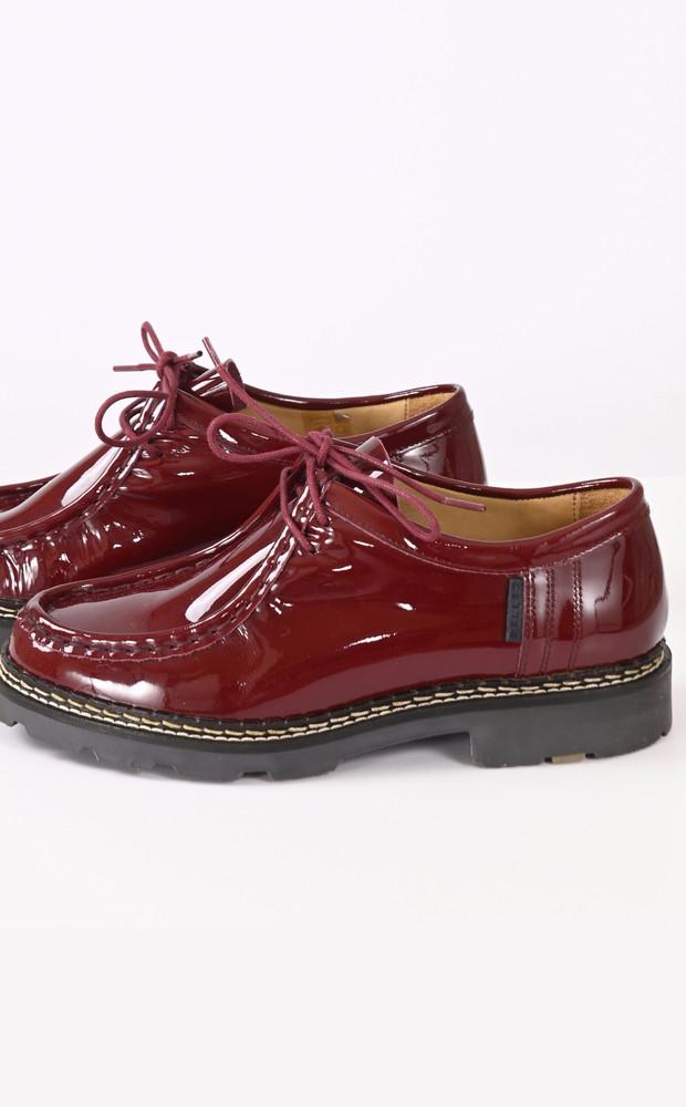 La Canadienne Derbies Cuir Verni Macha Bordeaux