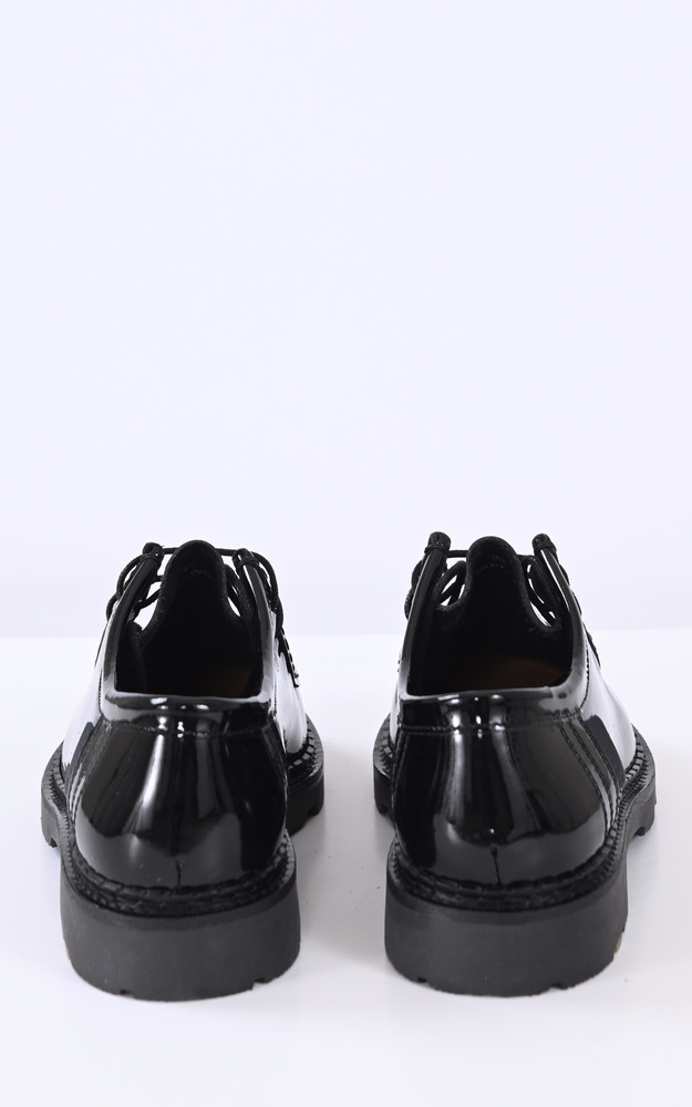 La Canadienne Derbies Cuir Verni Macha Noir
