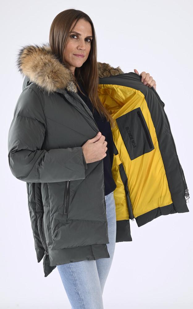 La Canadienne Doudoune Capuche Fourrure Kaki