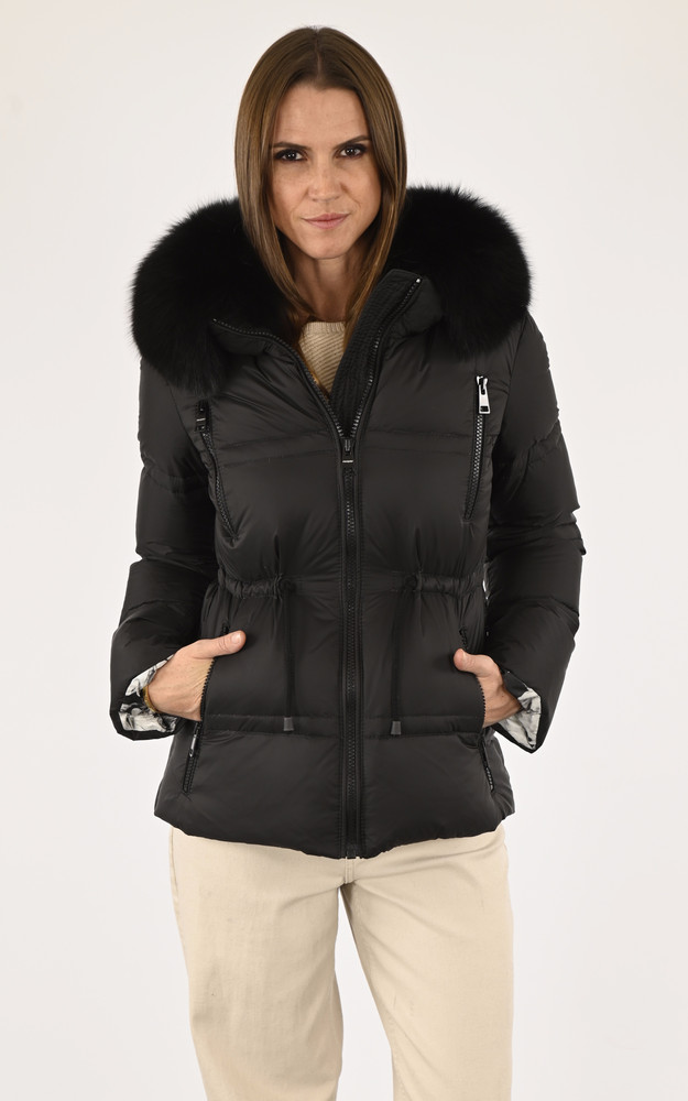 La Canadienne Doudoune Cintrée Blanca Noire