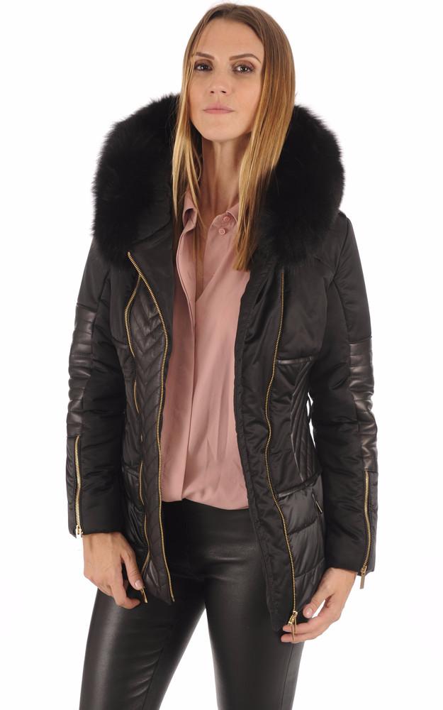 La Canadienne Doudoune Cintrée Bordée Renard