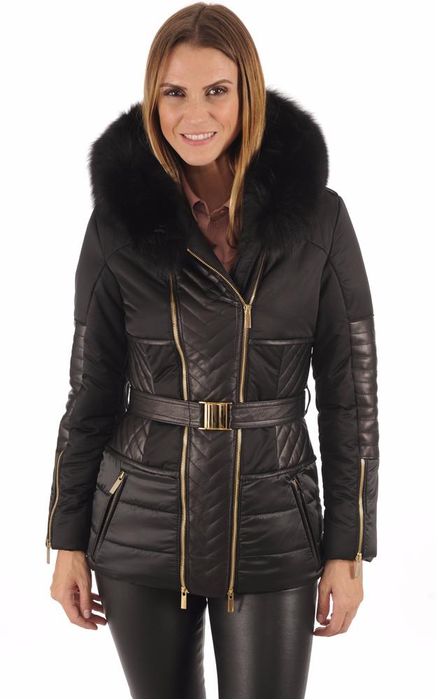 la canadienne Doudoune cintrée bordée renard