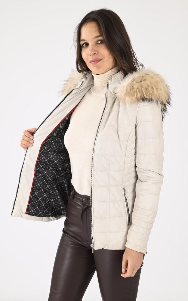 La Canadienne Doudoune Cintrée Helena Blanche