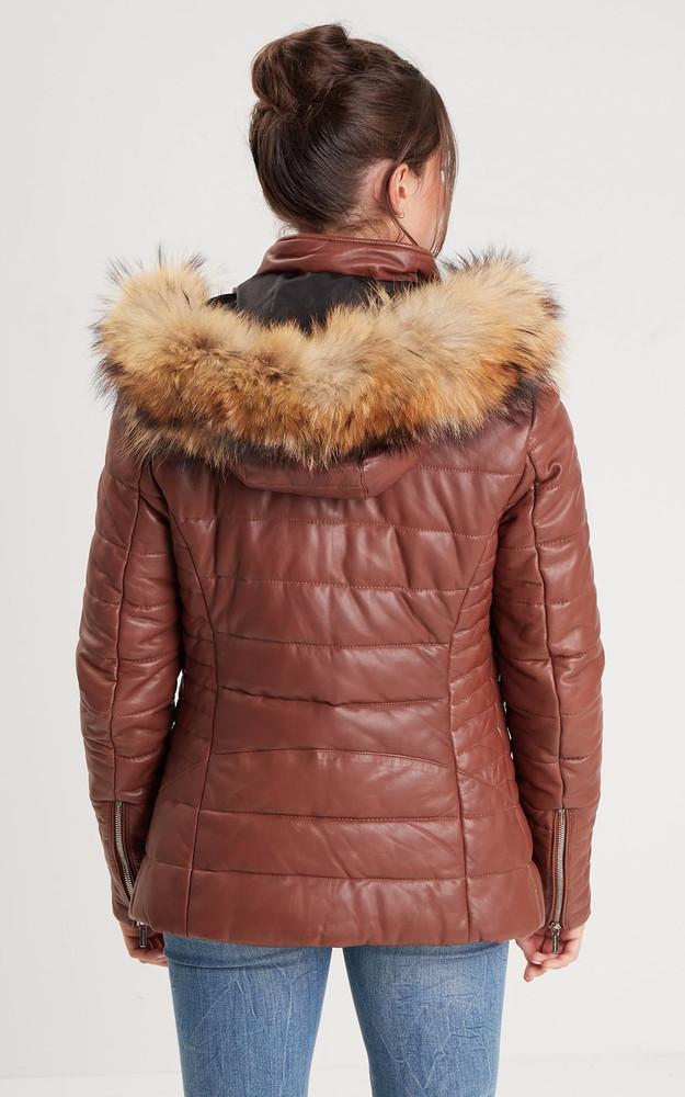 La Canadienne Doudoune Cintrée Helena Cognac Foncé