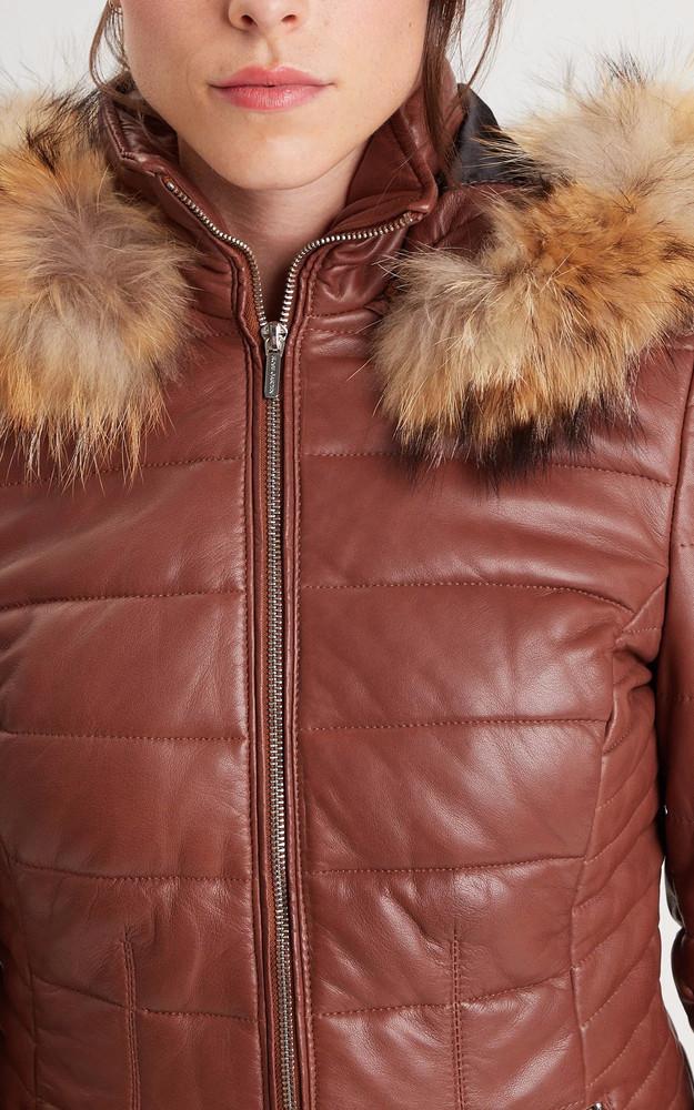 La Canadienne Doudoune Cintrée Helena Cognac Foncé