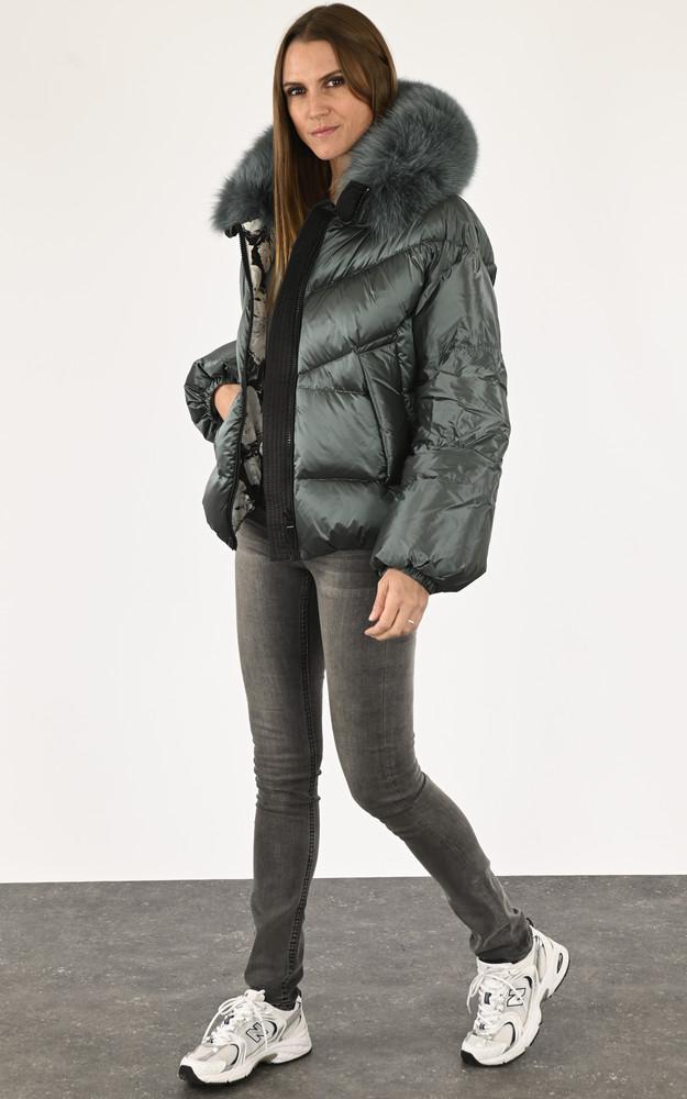 La Canadienne Doudoune Cintrée Renard émeraude