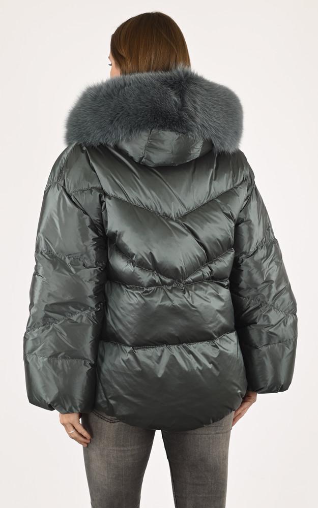 La Canadienne Doudoune Cintrée Renard émeraude