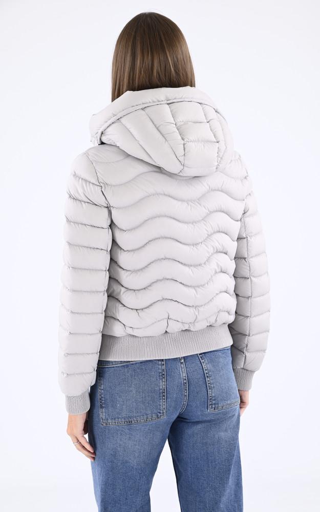 La Canadienne Doudoune Courte à Capuche Senna Gris