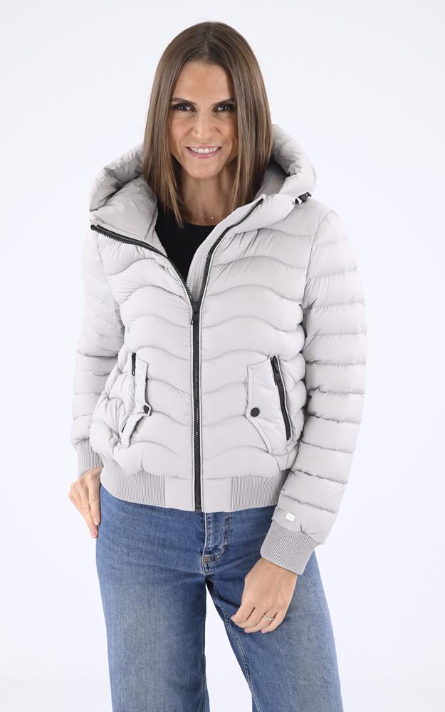 la canadienne Doudoune courte à capuche Senna gris