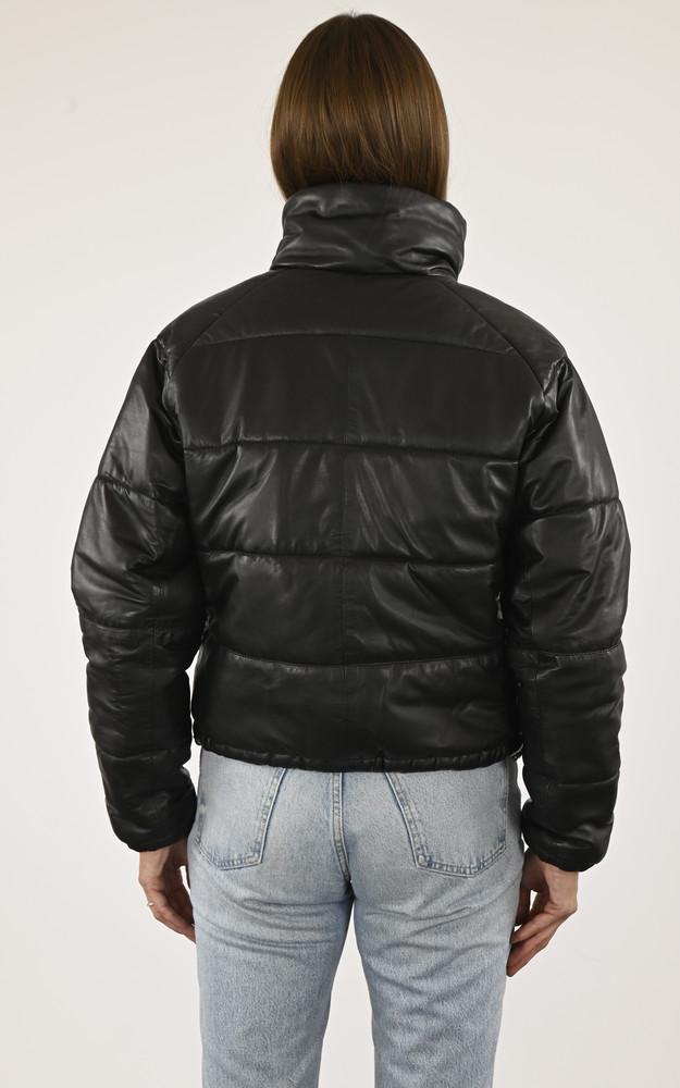 La Canadienne Doudoune Cuir Agneau Noir