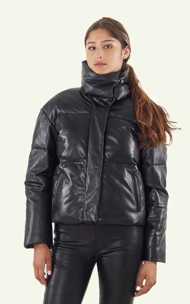 La Canadienne Doudoune Cuir June Noire