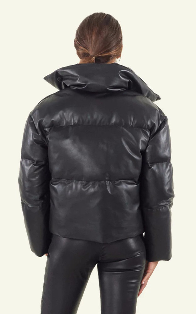 La Canadienne Doudoune Cuir June Noire