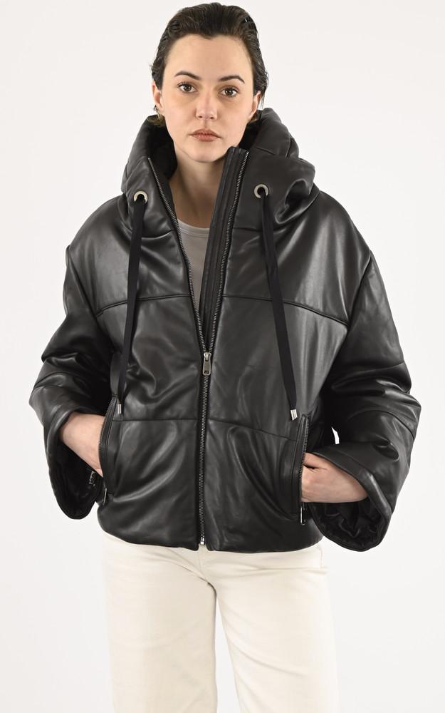 la canadienne Doudoune cuir Macamic noire