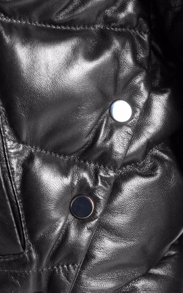 La Canadienne Doudoune Cuir Shana Noir