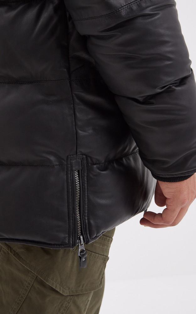 La Canadienne Doudoune Cuir Withmire Noire