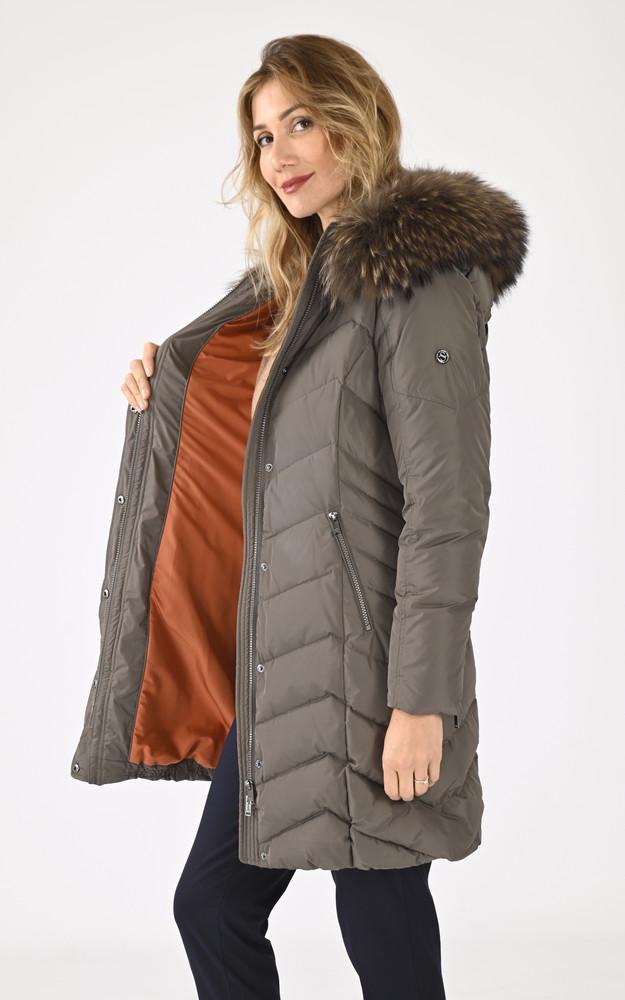 La Canadienne Doudoune Fourrure Jemma Taupe