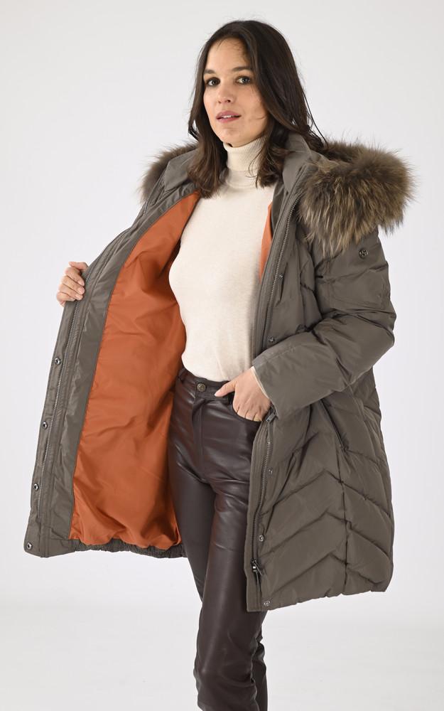 La Canadienne Doudoune Jemma Coupe Confort Taupe
