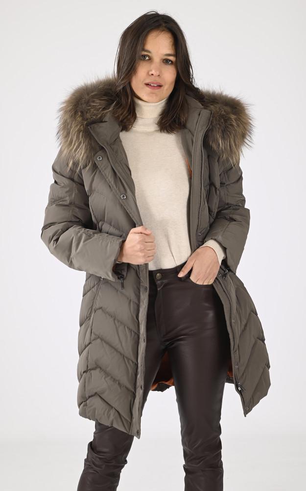 la canadienne Doudoune Jemma coupe confort taupe