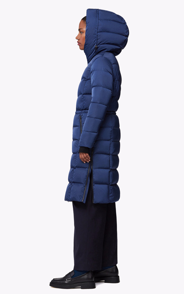 La Canadienne Doudoune Longue Liv Bleu Foncé