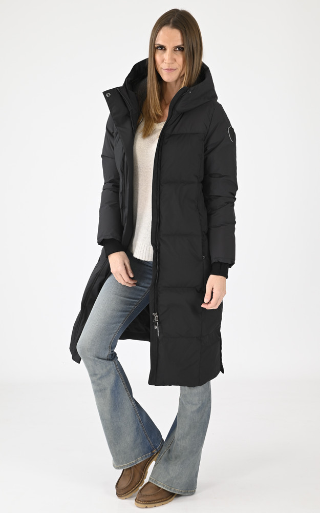 la canadienne Doudoune longue Millie noire