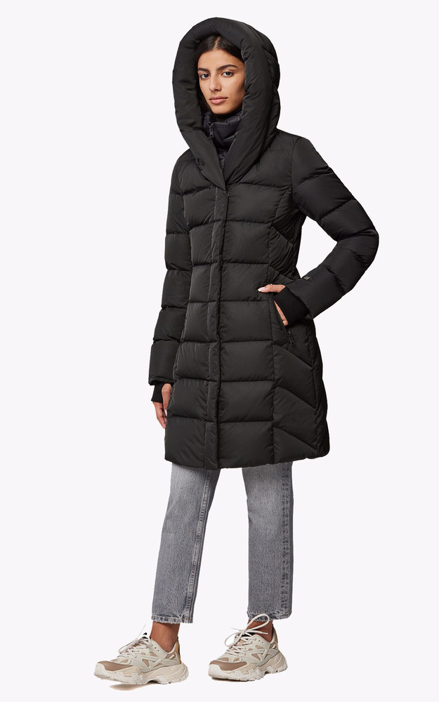 La Canadienne Doudoune Mi-longue Sonny Noire
