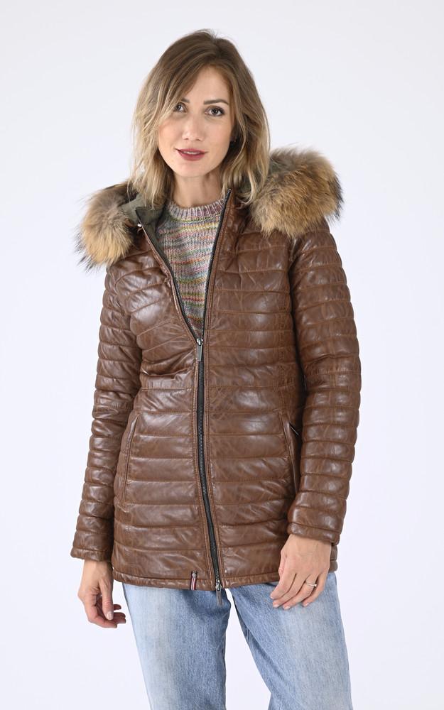 La Canadienne Doudoune Popping Longue Cuir