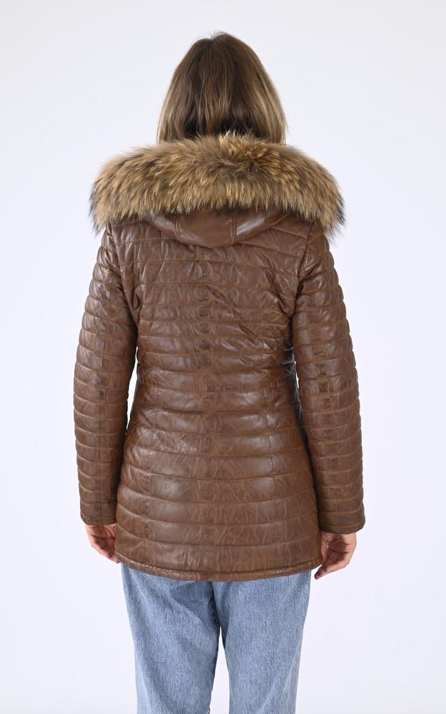 La Canadienne Doudoune Popping Longue Cuir