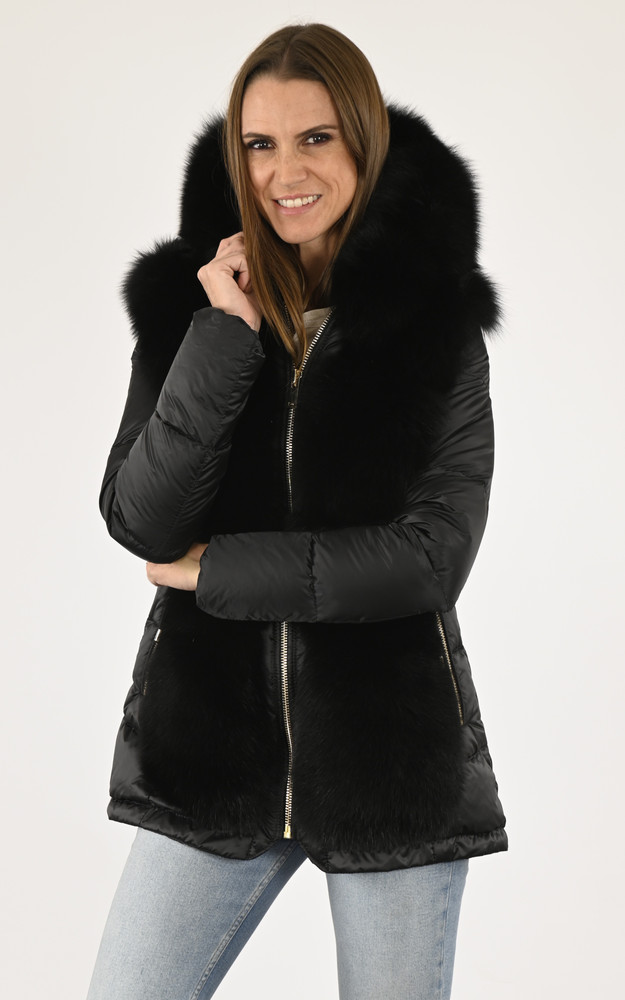 La Canadienne Doudoune Renard Collinetta Noire