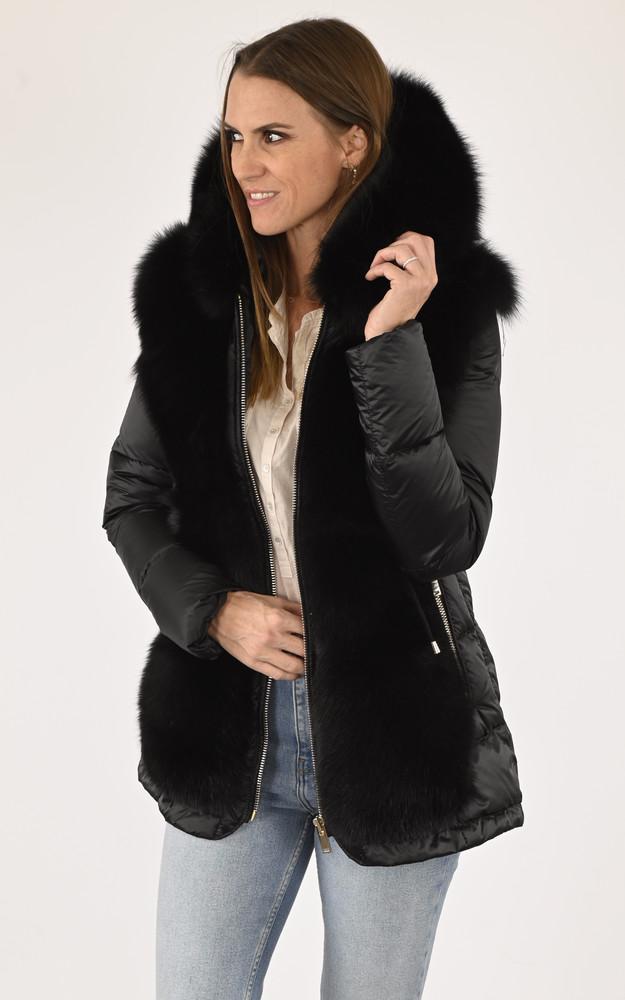 la canadienne Doudoune renard Collinetta noire