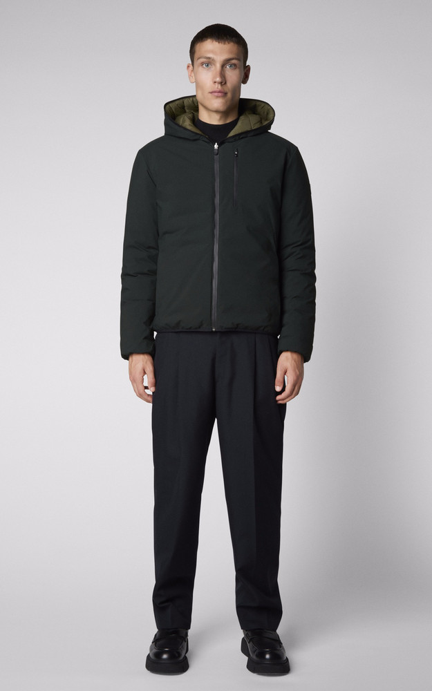 La Canadienne Doudoune Réversible Ezra Green Black