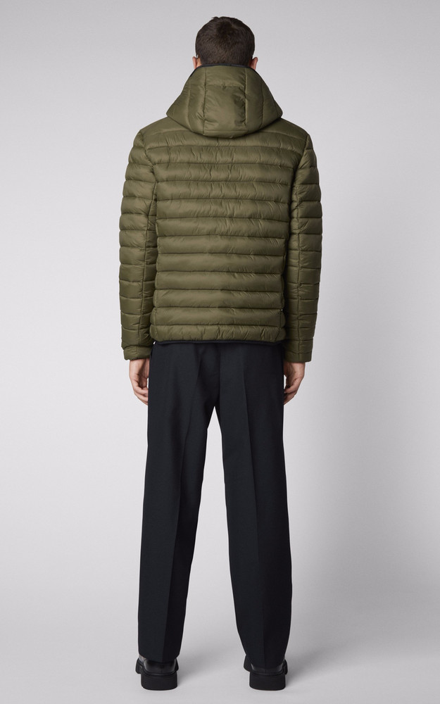 La Canadienne Doudoune Réversible Ezra Green Black