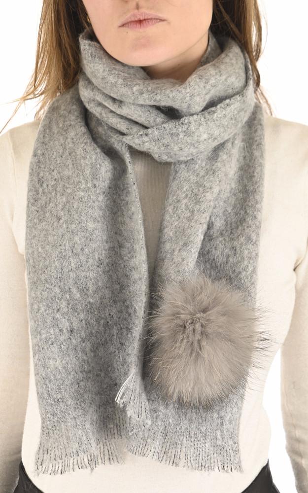 La Canadienne Echarpe En Mohair Gris