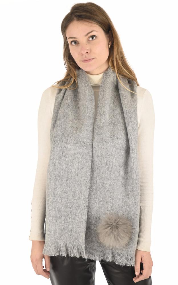 la canadienne Echarpe en mohair gris