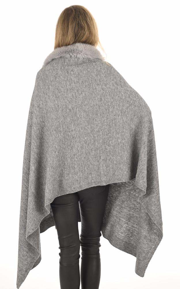 La Canadienne Etole Laine Et Renard Gris Pailleté