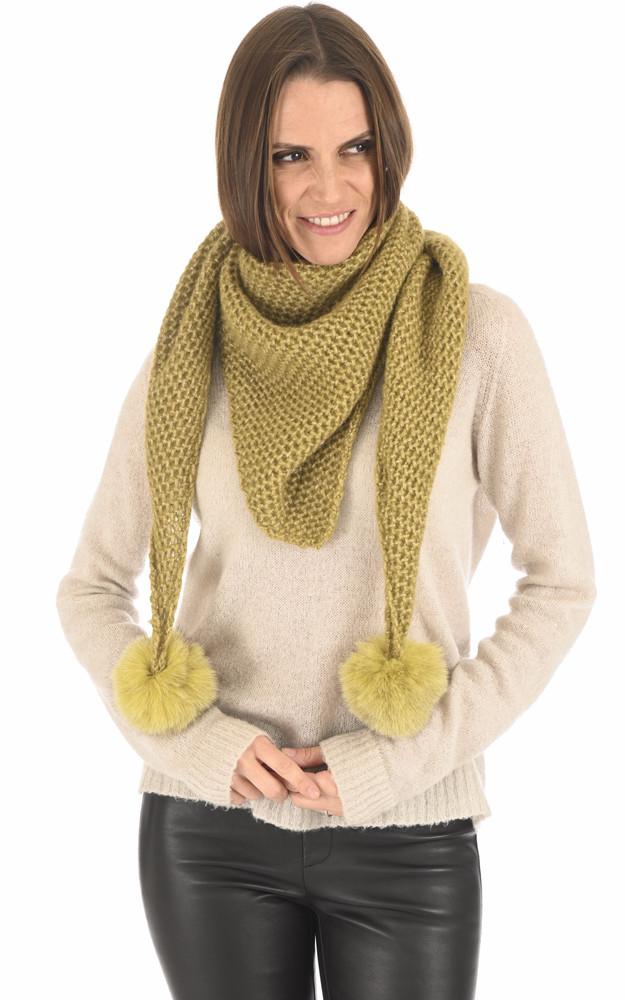 la canadienne Etole pailleté alpaga et renard anis